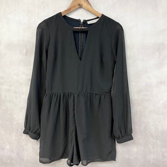 Abercrombie & Fitch Pants - Abercrombie‎ Fitch Romper Womens 0 Sheer Sleeve Whimsigoth Dressy Fairy Grunge
